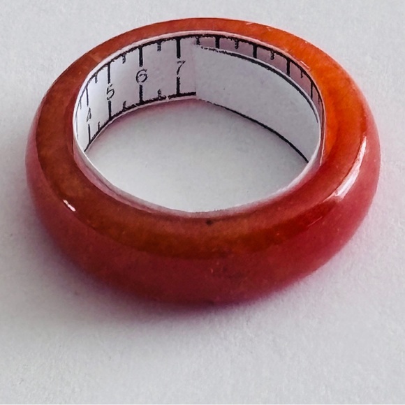 Stone Band Rings Lot of 7 Turquoise Agate Resin Stackable - Picture 12 of 16